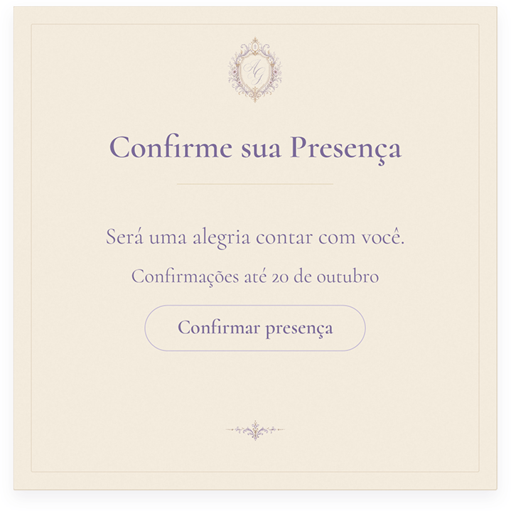Confirme sua presença