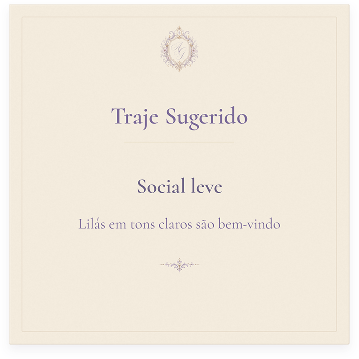 Traje sugerido
